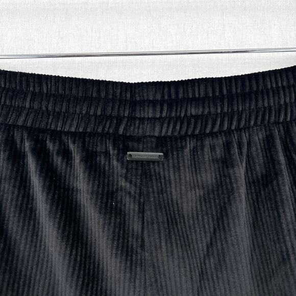 VICTORIAS SECRET Ribbed Velour Jogger Pants Womens Small Black Velvet NEW - Picture 10 of 15
